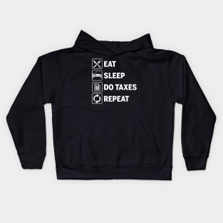 Eat Sleep Do Taxes Repeat Funny Accounting Gift Kids Hoodie